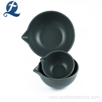 Custom Black Ceramic Rice Bowl Wholesale